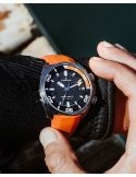 Profesjonalny zegarek do nurkowania głębinowego dla mężczyzn Junghans 1972 Aquaris 27/4668.44 Automatic Diver Set