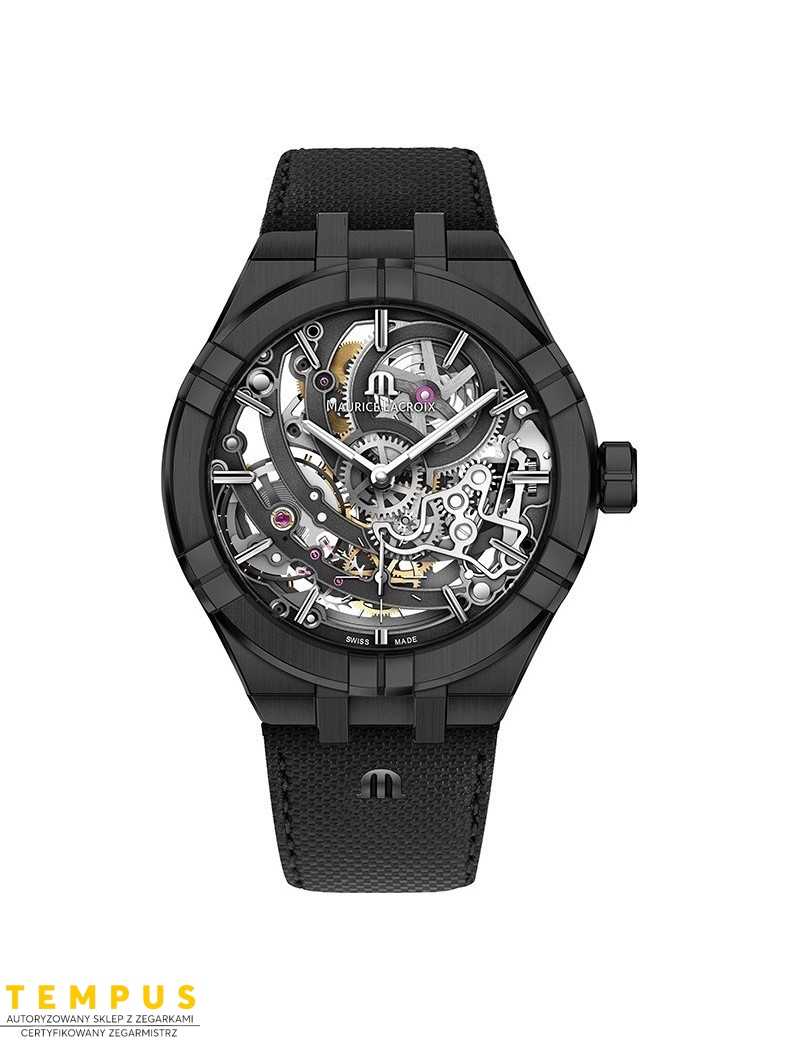 Zegarek casual męski Maurice Lacroix Aikon Automatic Skeleton Manufacture AI6028-PVB01-030-1 - Zegarki MAURICE LACROIX Zegarek casual męski Maurice Lacroix Aikon Automatic Skeleton Manufacture AI6028-PVB01-030-1 - Zegarki MAURICE LACROIX
