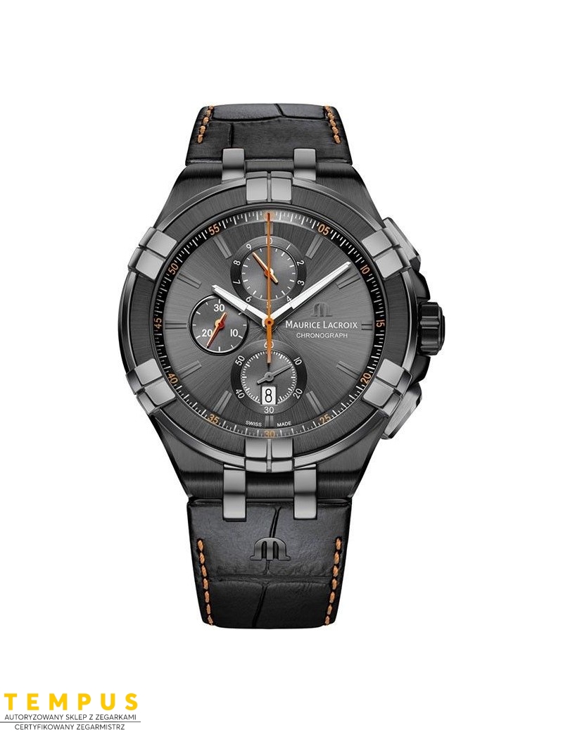 Zegarek casual męski Maurice Lacroix Aikon Chronograph AI1018-PVB01-334-1 - Zegarki MAURICE LACROIX Zegarek casual męski Maurice Lacroix Aikon Chronograph AI1018-PVB01-334-1 - Zegarki MAURICE LACROIX