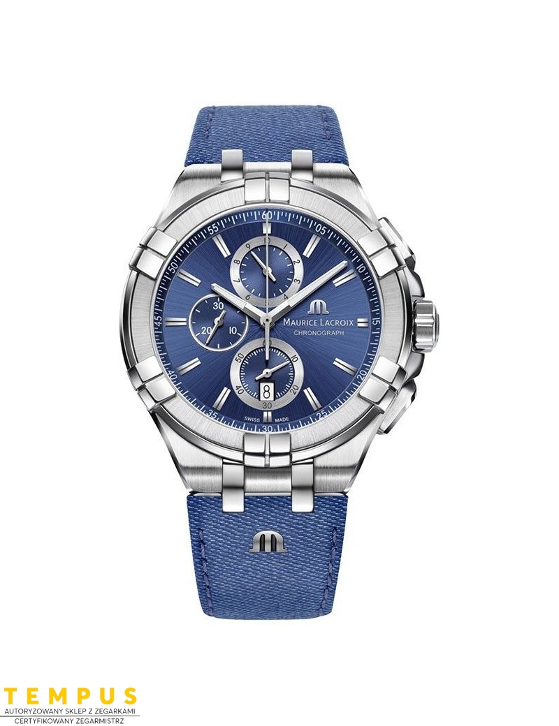 Zegarek casual męski Maurice Lacroix Aikon Chronograph AI1018-SS001-431-1 - Zegarki MAURICE LACROIX Zegarek casual męski Maurice Lacroix Aikon Chronograph AI1018-SS001-431-1 - Zegarki MAURICE LACROIX
