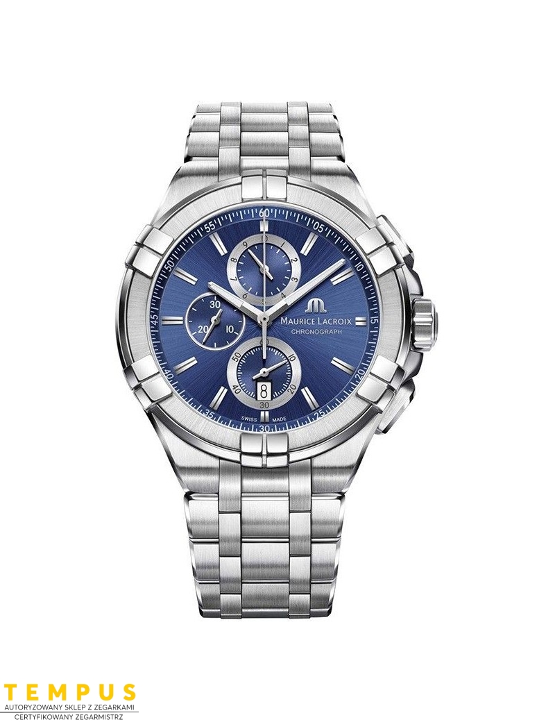 Zegarek casual męski Maurice Lacroix Aikon Chronograph AI1018-SS002-430-1 - Zegarki MAURICE LACROIX Zegarek casual męski Maurice Lacroix Aikon Chronograph AI1018-SS002-430-1 - Zegarki MAURICE LACROIX