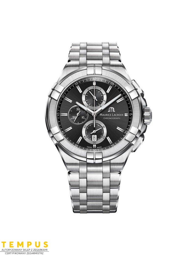 Zegarek casual męski Maurice Lacroix Aikon Chronograph AI1018-SS002-330-1 - Zegarki MAURICE LACROIX Zegarek casual męski Maurice Lacroix Aikon Chronograph AI1018-SS002-330-1 - Zegarki MAURICE LACROIX