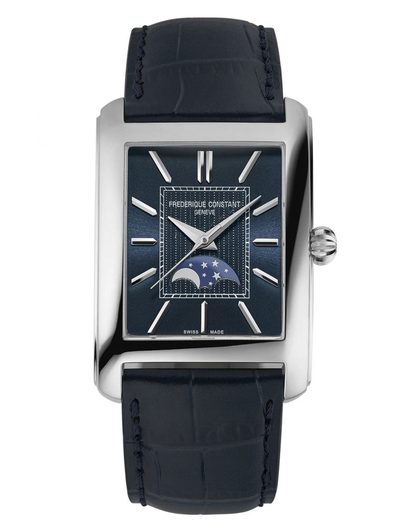 Prostokątny zegarek męski Frederique Constant Classics Carree Moonphase Automatic FC-333N4C6 Prostokątny zegarek męski Frederique Constant Classics Carree Moonphase Automatic FC-333N4C6
