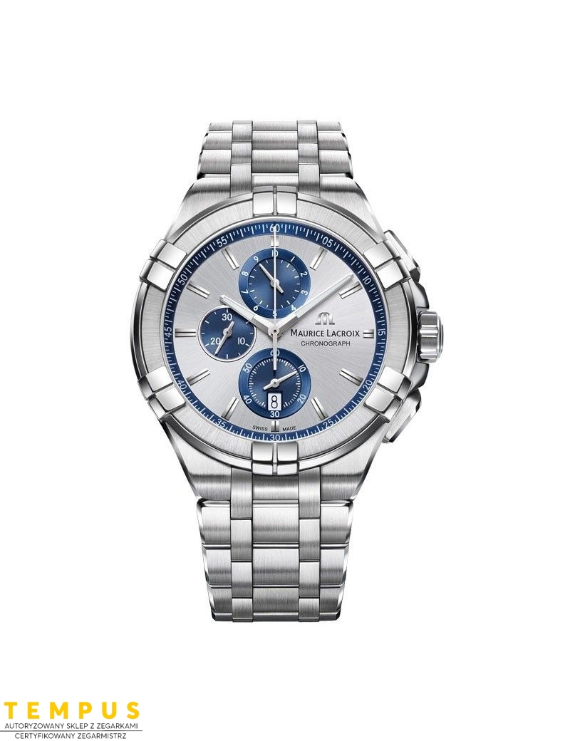 Zegarek casual męski Maurice Lacroix Aikon Chronograph AI1018-SS002-131-1 - Zegarki MAURICE LACROIX Zegarek casual męski Maurice Lacroix Aikon Chronograph AI1018-SS002-131-1 - Zegarki MAURICE LACROIX