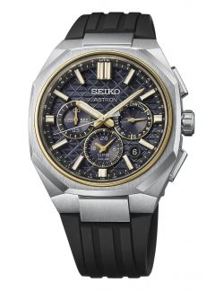 Tytanowy zegarek męski do noszenia na co dzień Seiko Astron GPS Solar Dual Time Chronograph HAB003J1