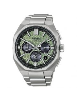 Tytanowy zegarek męski do noszenia na co dzień Seiko Astron GPS Solar Dual Time Chronograph HAB005J1 Limited Edition