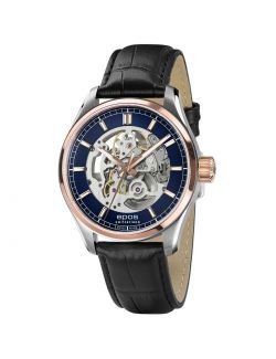Elegancki zegarek męski z widocznym mechanizmem Epos Timeless Skeleton 3501.13B.34.16.25