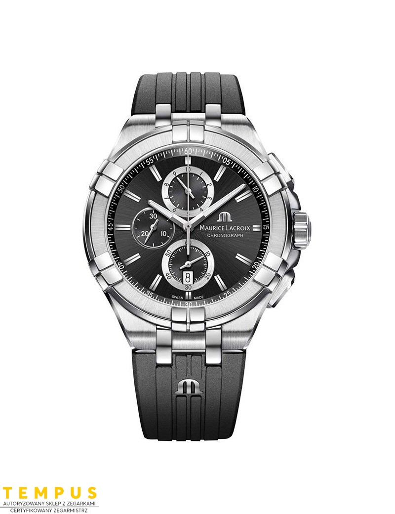 Zegarek casual męski Maurice Lacroix Aikon Chronograph AI1018-SS001-330-2 - Zegarki MAURICE LACROIX Zegarek casual męski Maurice Lacroix Aikon Chronograph AI1018-SS001-330-2 - Zegarki MAURICE LACROIX