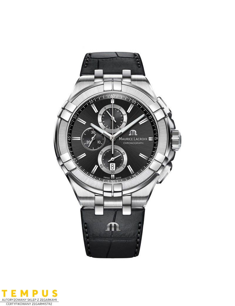 Zegarek casual męski Maurice Lacroix Aikon Chronograph AI1018-SS001-330-1 - Zegarki MAURICE LACROIX Zegarek casual męski Maurice Lacroix Aikon Chronograph AI1018-SS001-330-1 - Zegarki MAURICE LACROIX