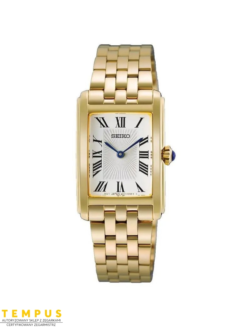 Mały zegarek biżuteryjny damski prostokątny Seiko Classic Lady Rectangular HGG001P1 Essentials