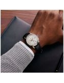 Elegancki zegarek do garnituru na pasku Seiko Presage SSK049J1 Silver Bullet Cocktail Time GMT