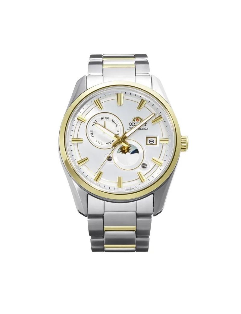 Męski zegarek automatyczny nakręcany ruchem ręki Orient Stretto Sun & Moon RA-AK0312S30B Męski zegarek automatyczny nakręcany ruchem ręki Orient Stretto Sun & Moon RA-AK0312S30B