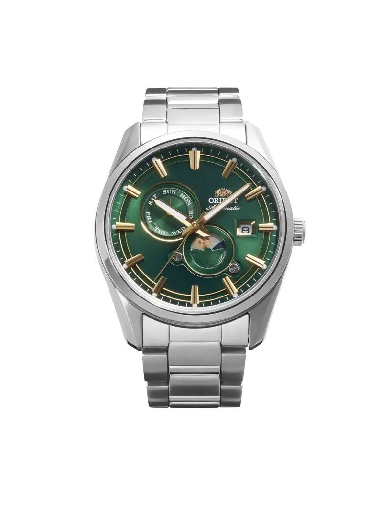 Męski zegarek automatyczny nakręcany ruchem ręki Orient Stretto Sun & Moon RA-AK0314E30B Męski zegarek automatyczny nakręcany ruchem ręki Orient Stretto Sun & Moon RA-AK0314E30B