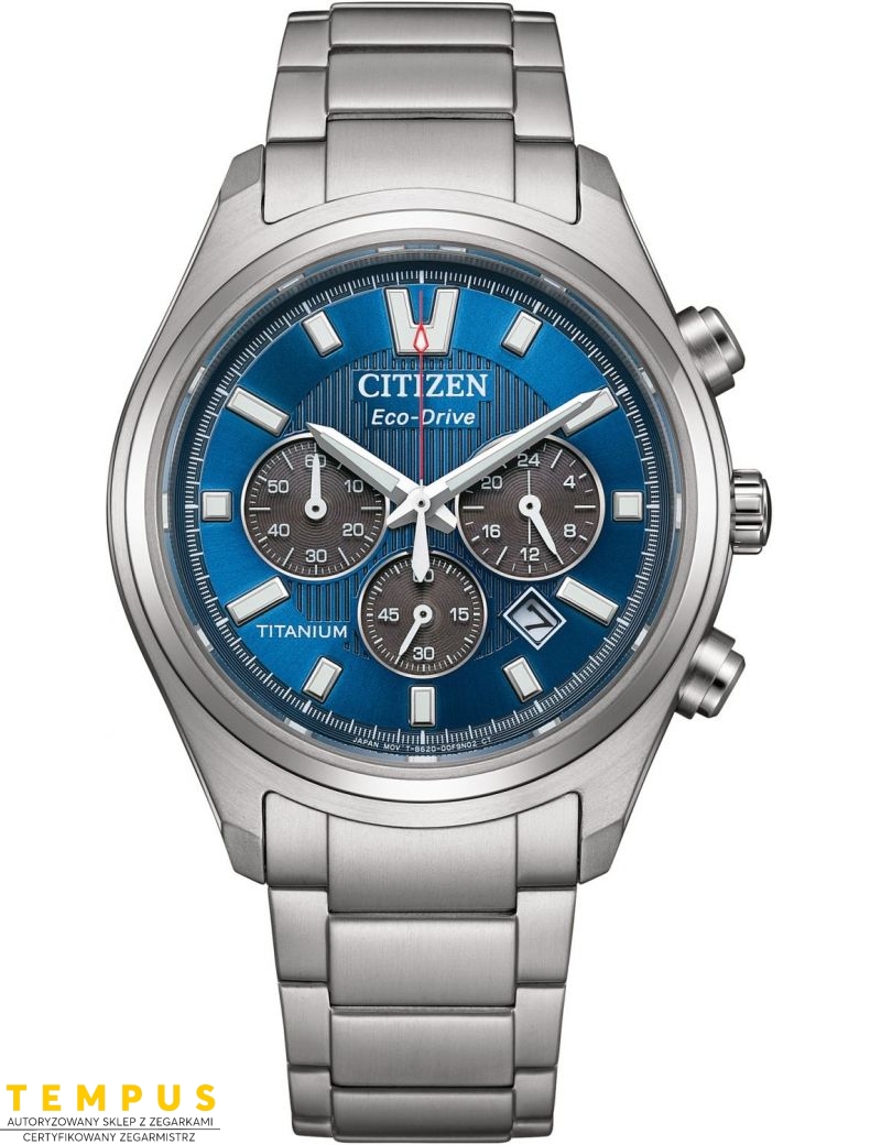 Sportowy męski zegarek z tytanową kopertą i bransoletą Citizen Sports Super Titanium Eco-Drive CA4750-51L Sportowy męski zegarek z tytanową kopertą i bransoletą Citizen Sports Super Titanium Eco-Drive CA4750-51L