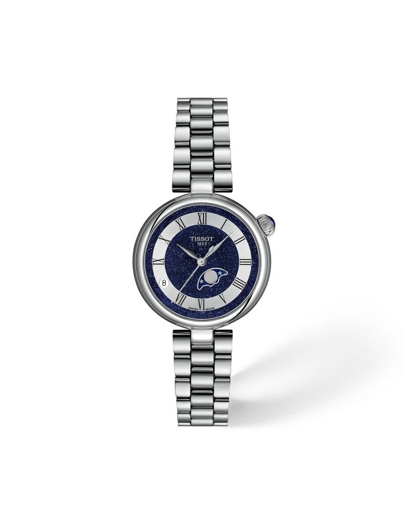 Mały klasyczny elegancki zegarek damski Tissot Désir Moon Phase T152.223.11.493.00 z szafirowym szkłem Mały klasyczny elegancki zegarek damski Tissot Désir Moon Phase T152.223.11.493.00 z szafirowym szkłem