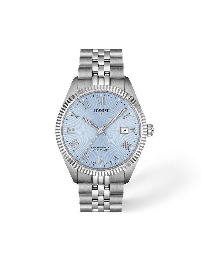 Klasyczny elegancki zegarek męski Tissot Ballade Powermatic 80 COSC T156.408.11.353.00 Ice Blue z szafirowym szkłem Klasyczny elegancki zegarek męski Tissot Ballade Powermatic 80 COSC T156.408.11.353.00 Ice Blue z szafirowym szkłem