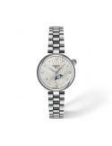 Mały klasyczny elegancki zegarek damski Tissot Désir Moon Phase T152.223.11.036.00 Diamonds z szafirowym szkłem