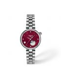 Mały klasyczny elegancki zegarek damski Tissot Désir Moon Phase T152.223.11.426.00 Diamonds z szafirowym szkłem