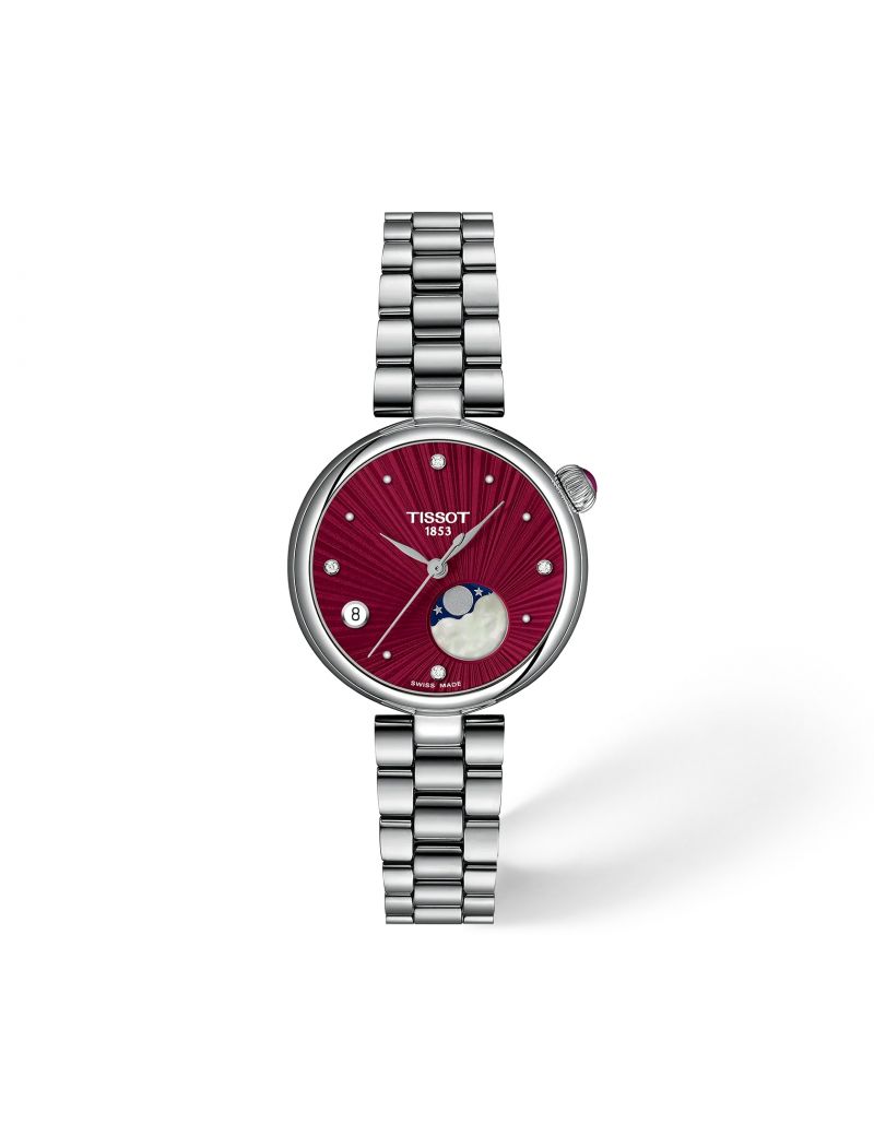 Mały klasyczny elegancki zegarek damski Tissot Désir Moon Phase T152.223.11.426.00 Diamonds z szafirowym szkłem Mały klasyczny elegancki zegarek damski Tissot Désir Moon Phase T152.223.11.426.00 Diamonds z szafirowym szkłem