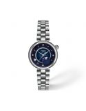 Mały klasyczny elegancki zegarek damski Tissot Désir Moon Phase T152.223.11.496.00 Diamonds z szafirowym szkłem