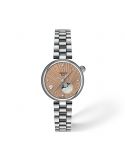 Mały klasyczny elegancki zegarek damski Tissot Désir Moon Phase T152.223.11.546.00 Diamonds z szafirowym szkłem