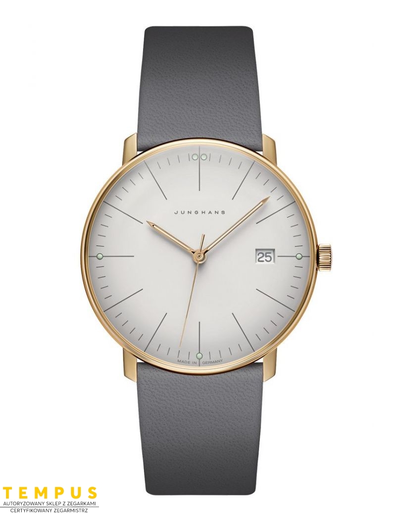 Minimalistyczny zegarek męski garniturowy Junghans Max Bill Quarz 41/7857.02