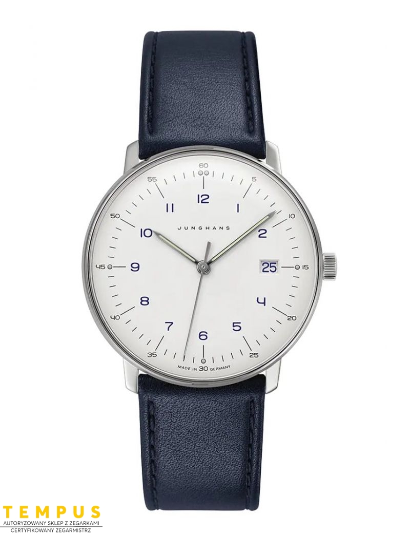 Minimalistyczny zegarek męski garniturowy Junghans Max Bill Quarz 41/4668.02