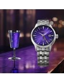 Klasyczny limitowany zegarek męski z chabrową tarczą Seiko Presage Cocktail Time Edo Murasaki 145th Anniversary Limited Edition HCB006J1