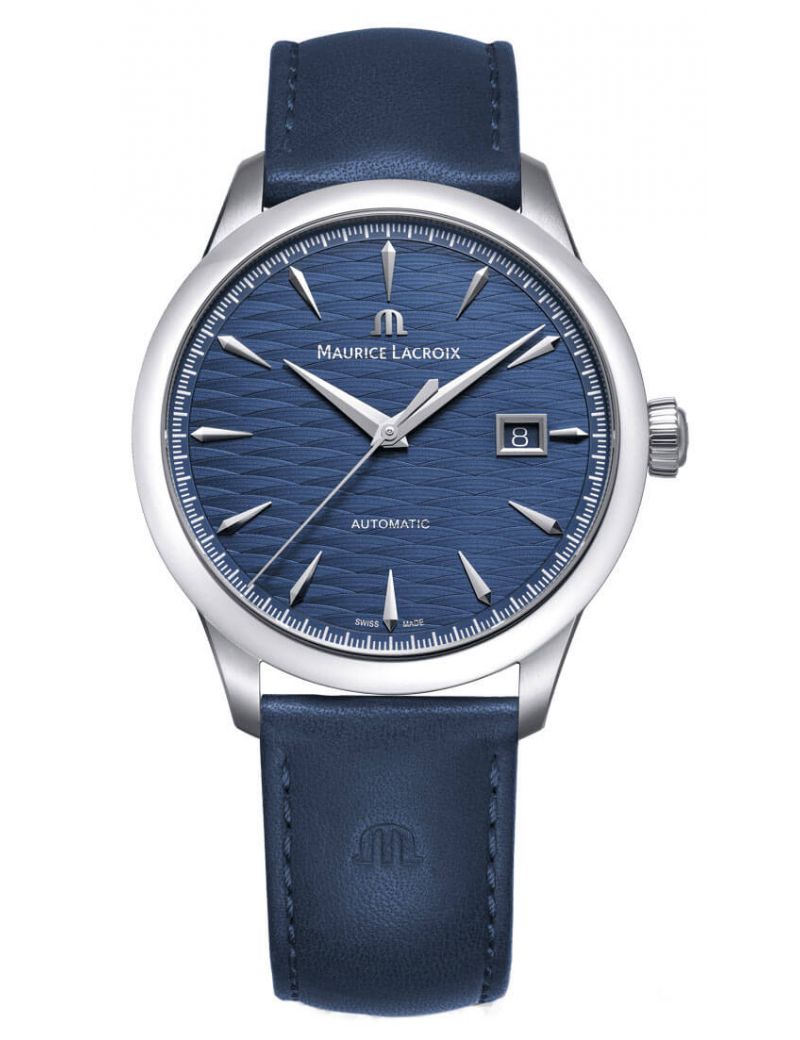 Męski zegarek automatyczny Maurice Lacroix 1975 Automatic Vagues Du Jura 756108-SS001-430-4 Limited Edition na pasku Męski zegarek automatyczny Maurice Lacroix 1975 Automatic Vagues Du Jura 756108-SS001-430-4 Limited Edition na pasku