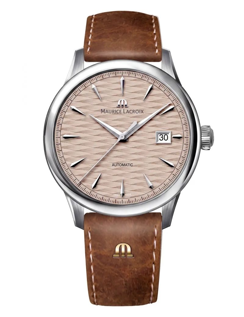 Męski zegarek automatyczny Maurice Lacroix 1975 Automatic Vagues Du Jura 756108-S1S12-730-7 Limited Edition na pasku