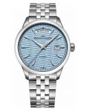 Męski zegarek automatyczny Maurice Lacroix 1975 Automatic Day Date Legacy Blue 756058-S1S11-430-1 Limited Edition na bransolecie