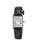 Mały zegarek damski Seiko Classic SWR107P1 – prostokątna koperta i skórzany pasek