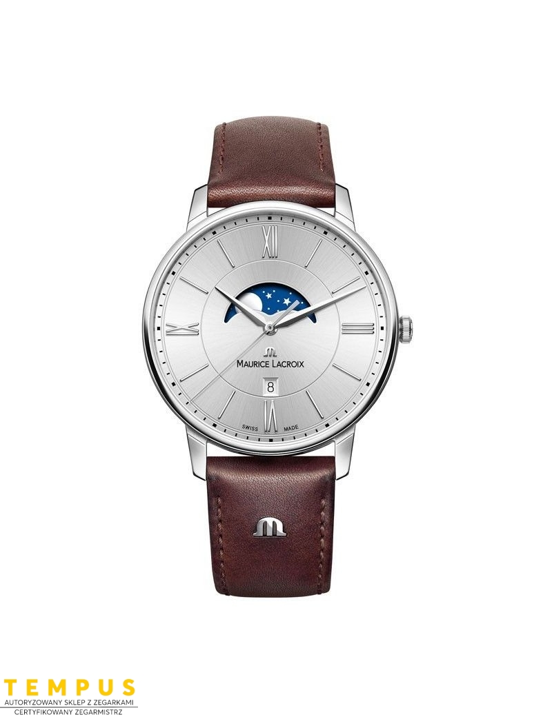 Zegarek klasyczny, elegancki męski Maurice Lacroix Eliros Moonphase EL1108-SS001-110-1 - Zegarki MAURICE LACROIX Zegarek klasyczny, elegancki męski Maurice Lacroix Eliros Moonphase EL1108-SS001-110-1 - Zegarki MAURICE LACROIX