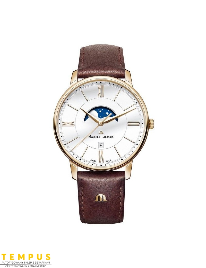 Zegarek klasyczny, elegancki męski Maurice Lacroix Eliros Moonphase EL1108-PVP01-112-1 - Zegarki MAURICE LACROIX Zegarek klasyczny, elegancki męski Maurice Lacroix Eliros Moonphase EL1108-PVP01-112-1 - Zegarki MAURICE LACROIX