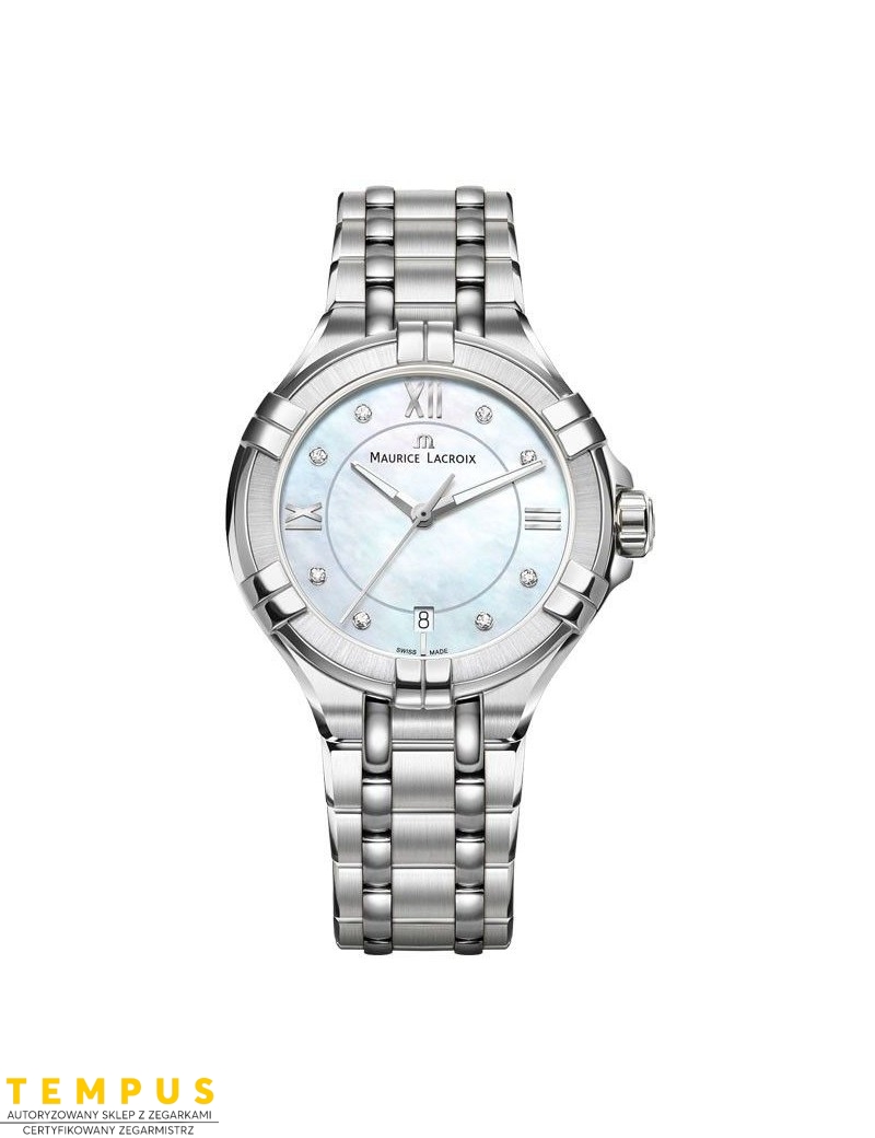 Zegarek casual damski Maurice Lacroix Aikon Date AI1006-SS002-170-1 - Zegarki MAURICE LACROIX
