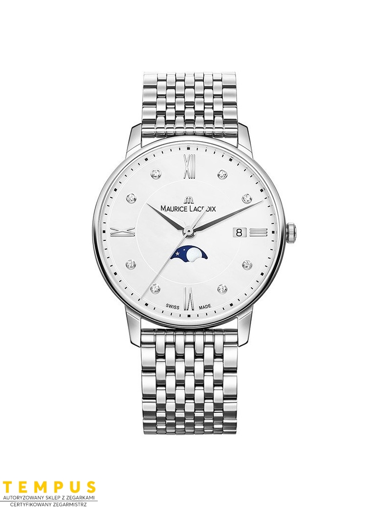 Zegarek klasyczny damski Maurice Lacroix Eliros Moonphase EL1096-SS002-150-1 - Zegarki MAURICE LACROIX