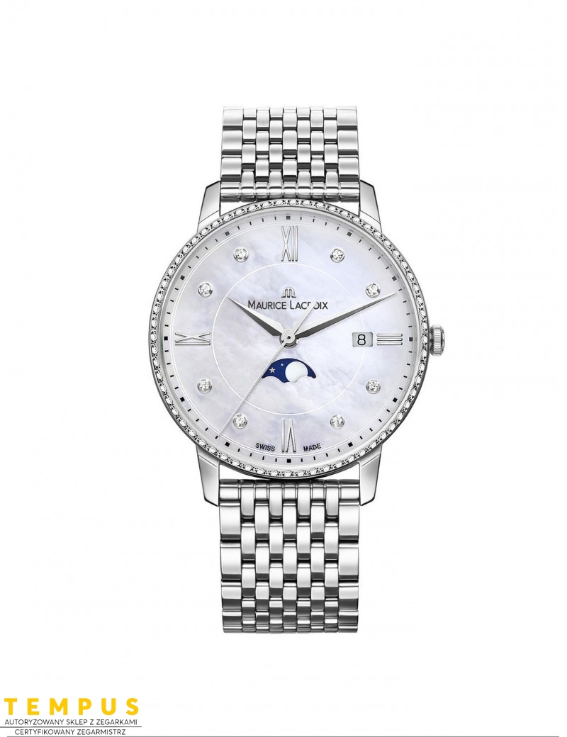 Zegarek klasyczny damski Maurice Lacroix Eliros Moonphase EL1096-SD502-170-1 - Zegarki MAURICE LACROIX Zegarek klasyczny damski Maurice Lacroix Eliros Moonphase EL1096-SD502-170-1 - Zegarki MAURICE LACROIX