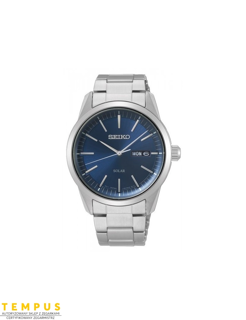 Zegarek męski Seiko Solar Sne525P1 - Zegarki SEIKO