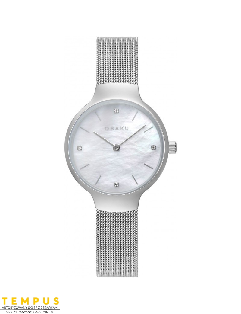 Zegarek klasyczny damski Obaku Denmark V241LXCWMC - Zegarki OBAKU Zegarek klasyczny damski Obaku Denmark V241LXCWMC - Zegarki OBAKU