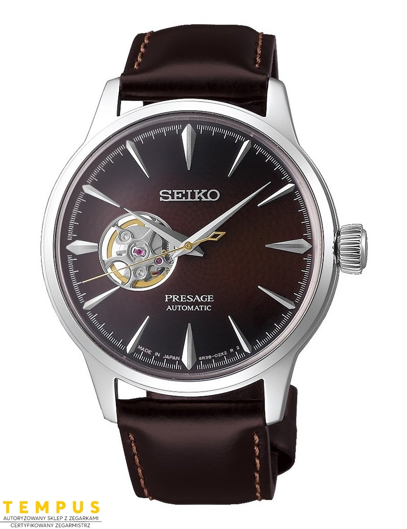 Zegarek męski Seiko Presage Automatic Ssa407J1 Open Heart - Zegarki SEIKO