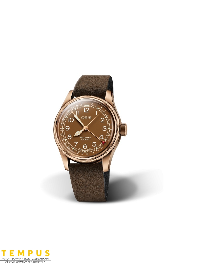 Zegarek lotniczy męski Oris Big Crown Bronze Pointer Date 01 754 7741 3166-07 5 20 74Br - Zegarki ORIS
