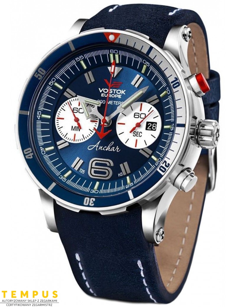 Zegarek sportowy męski Vostok Europe ANCHAR K162 Submarine 6S21-510A583 - Zegarki VOSTOK EUROPE