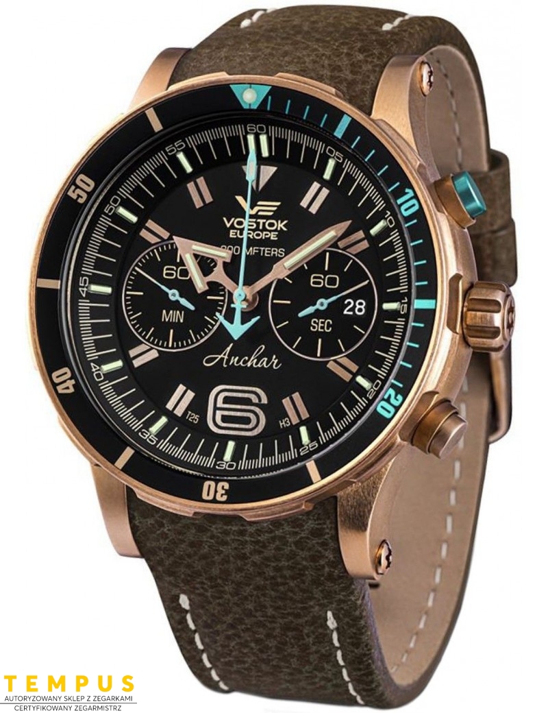 Zegarek sportowy męski Vostok Europe ANCHAR K162 Submarine 6S21-510O585 - Zegarki VOSTOK EUROPE