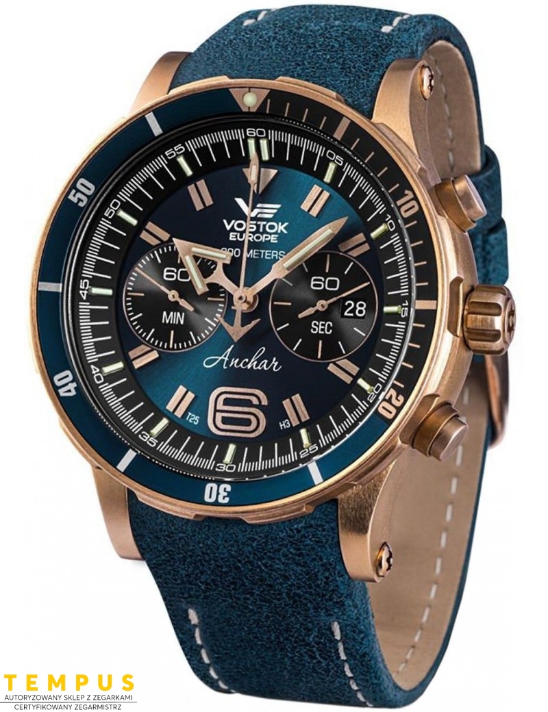 Zegarek sportowy męski Vostok Europe ANCHAR K162 Submarine 6S21-510O586 - Zegarki VOSTOK EUROPE