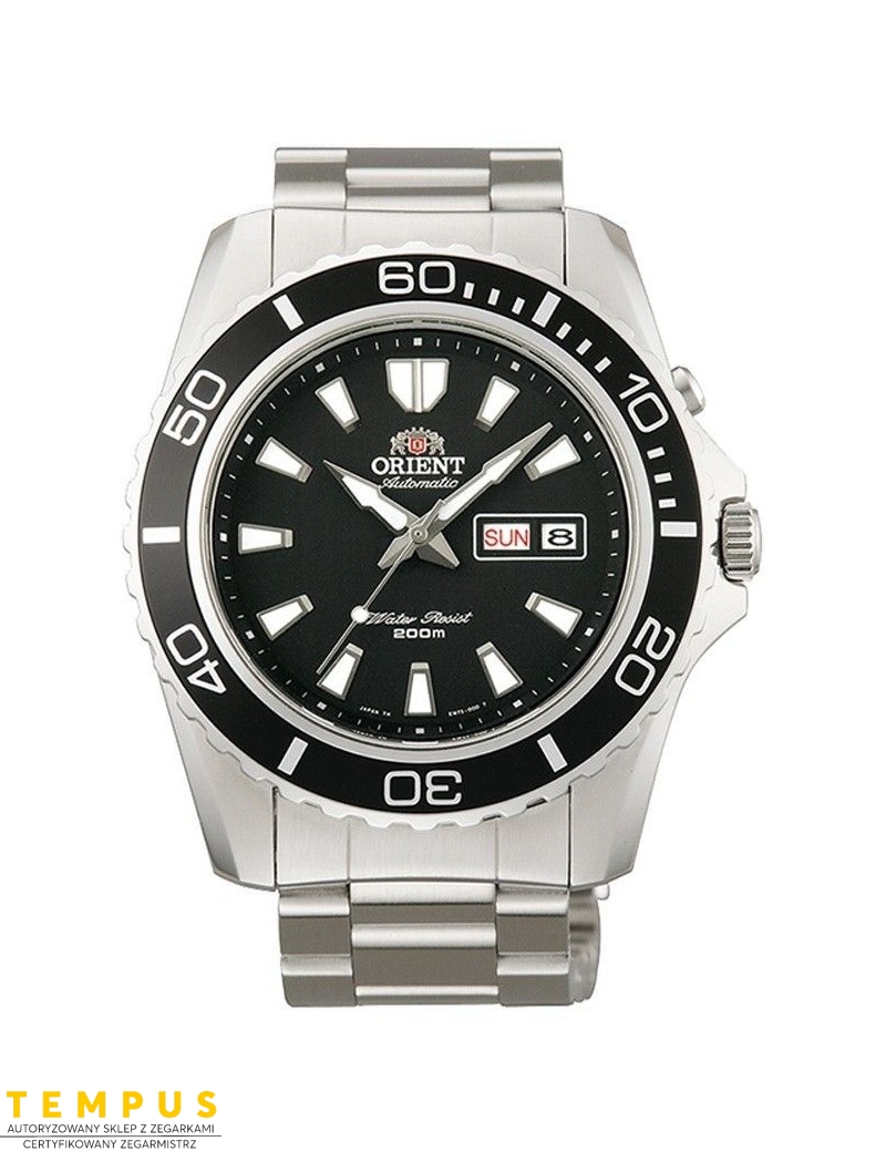 Zegarek sportowy męski Orient FEM75001BW Mako Automatic Diver XL - Zegarki ORIENT