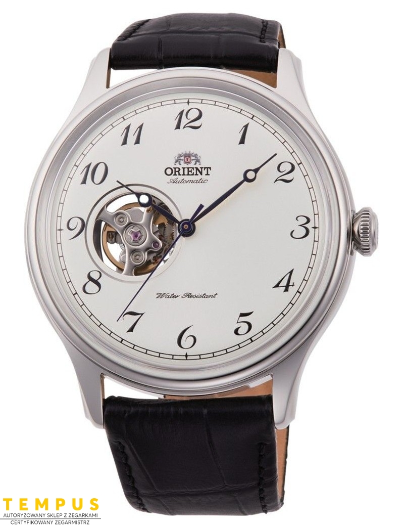 Zegarek klasyczny, elegancki męski Orient Bambino Automatic RA-AG0014S10B Open Heart - Zegarki ORIENT