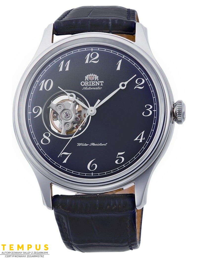 Zegarek klasyczny, elegancki męski Orient Bambino Automatic RA-AG0015L10B Open Heart - Zegarki ORIENT