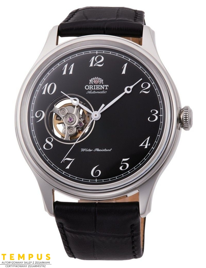 Zegarek klasyczny, elegancki męski Orient Bambino Automatic RA-AG0016B10B Open Heart - Zegarki ORIENT