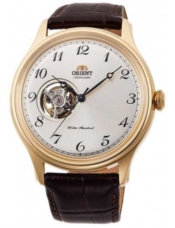 Zegarek klasyczny, elegancki męski Orient Bambino Automatic RA-AG0013S10B Open Heart - Zegarki ORIENT