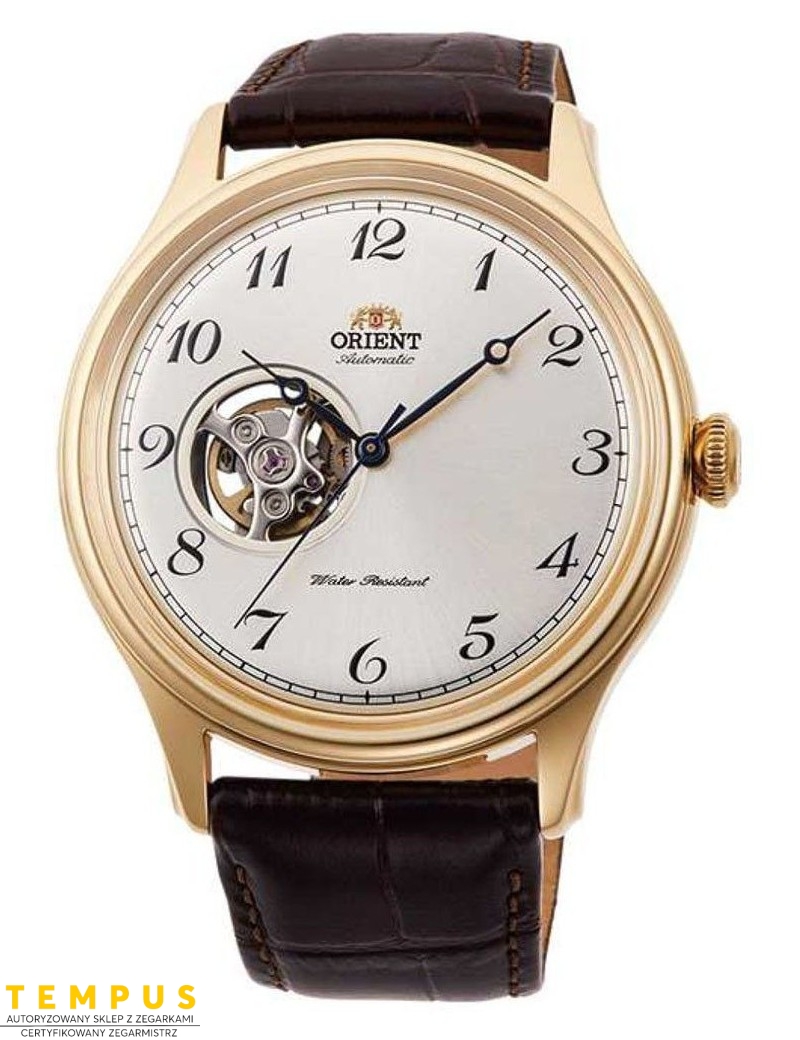 Zegarek klasyczny, elegancki męski Orient Bambino Automatic RA-AG0013S10B Open Heart - Zegarki ORIENT